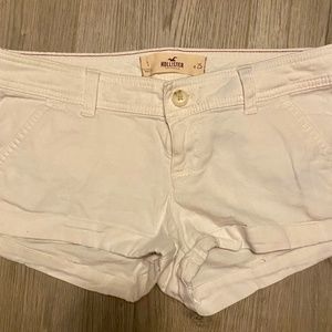 Hollister White Cotton Shorts